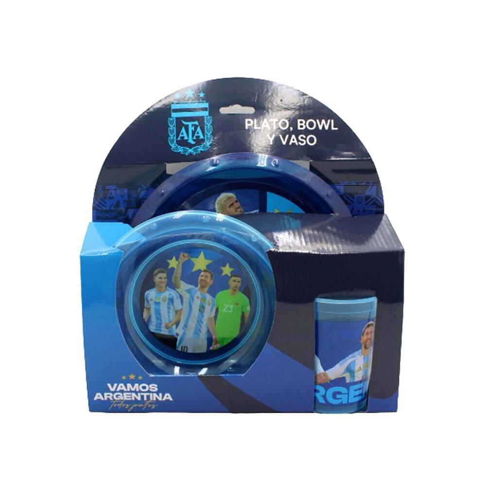 [9AF058] SET PLATO 22CM + BOWL 17CM Y VASO 350ML AFA
