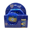 SET PLATO 22CM + BOWL 17CM Y VASO 350ML BOCA JUNIOR