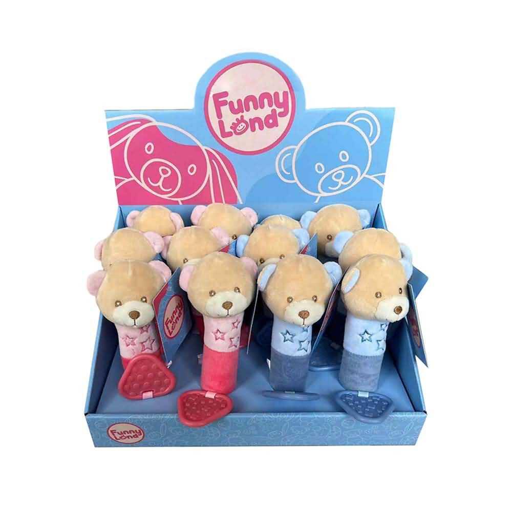 [81FL559] PELUCHE CON MORDILLO Y CHIRRIADOR 16CM CRESKO