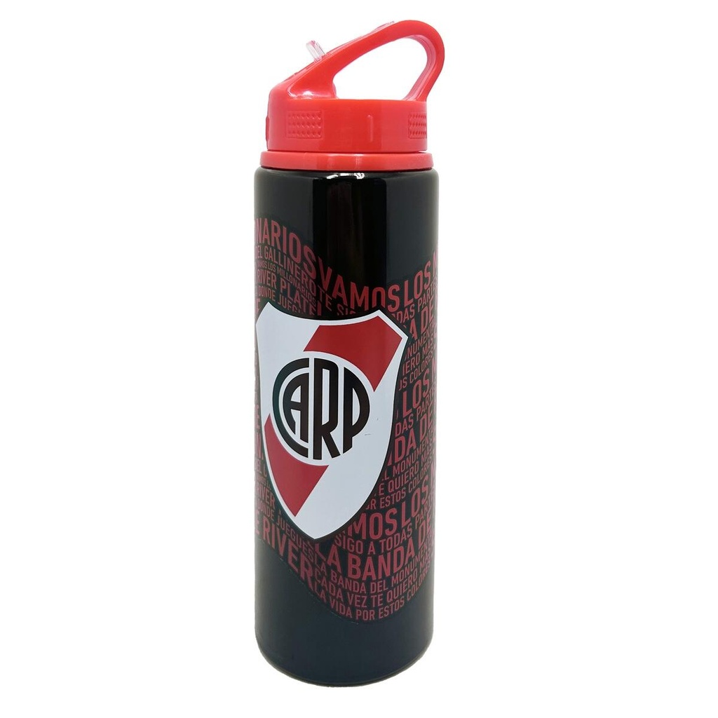 [9RI019] BOTELLA RIVER PLATE ALUMINIO 500ML