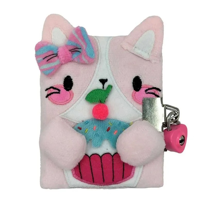 DIARIO PLUSH A6 RAYADOS CON CANDADO CRESKO
