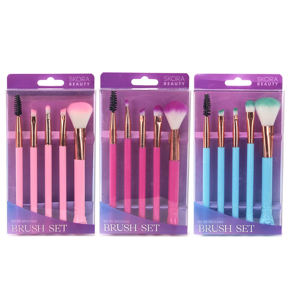 [844026] SET BROCHAS DE MAQUILLAJE MANGO PATITAS SKORA