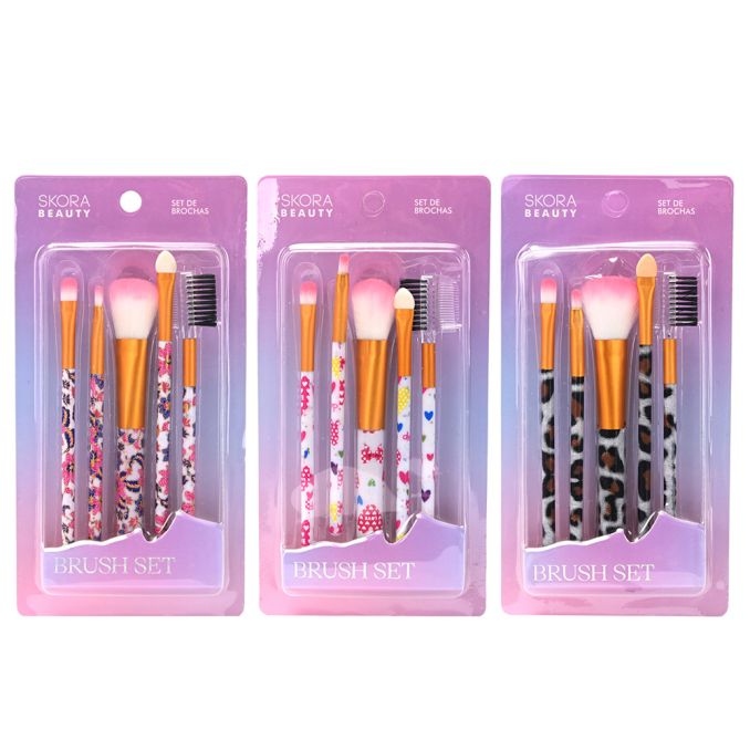 [844028] SET BROCHAS DE MAQUILLAJE X5 SKORA