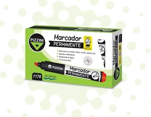 Marcador Permanente Punta Biselada VE Pizzini