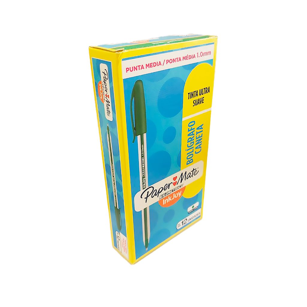 [6LA3555] Boligrafo Paper Mate Inkjoy Verde (SOLO X 12 UNIDADES)