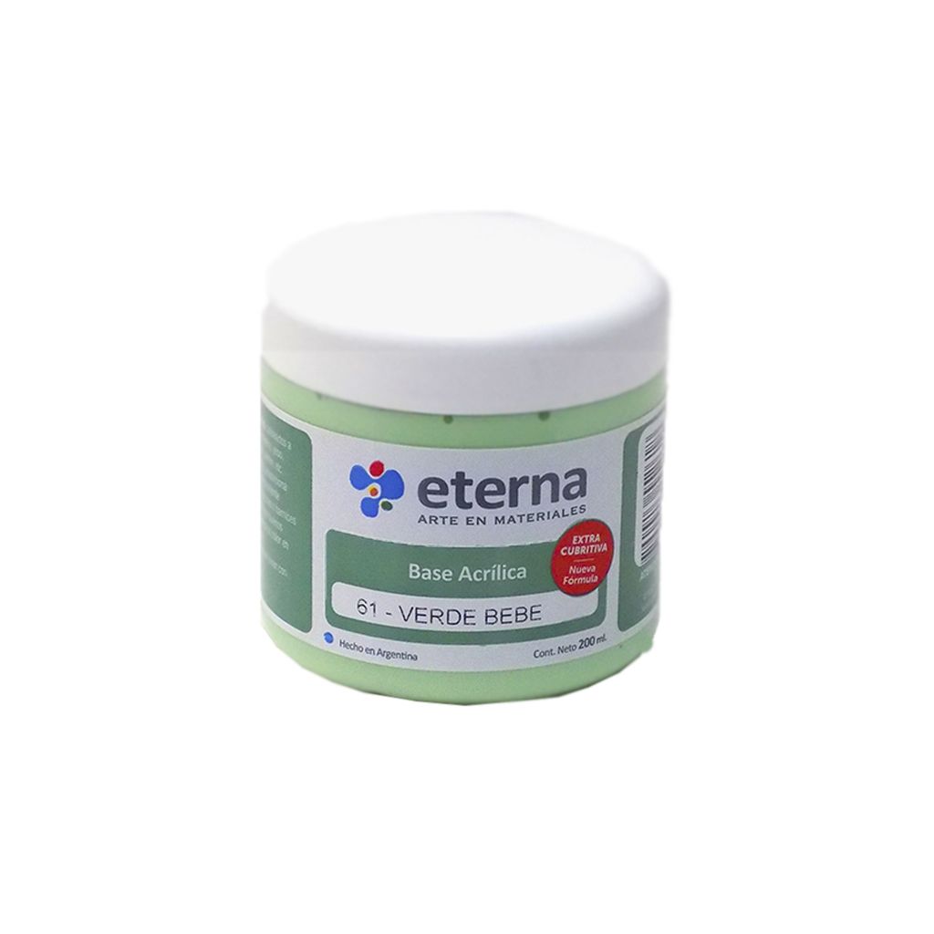 [6055261] Base acrilica Verde bebe 200ml Eterna