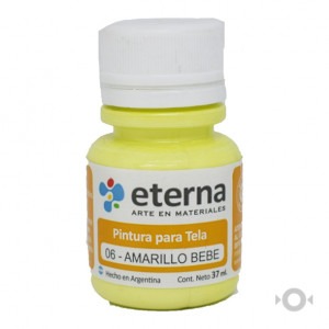 [6400006] Pintura tela amarillo bebe 37 ml Eterna