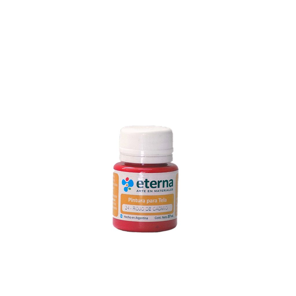 [6400024] Pintura tela rojo de cadmio 37 ml Eterna