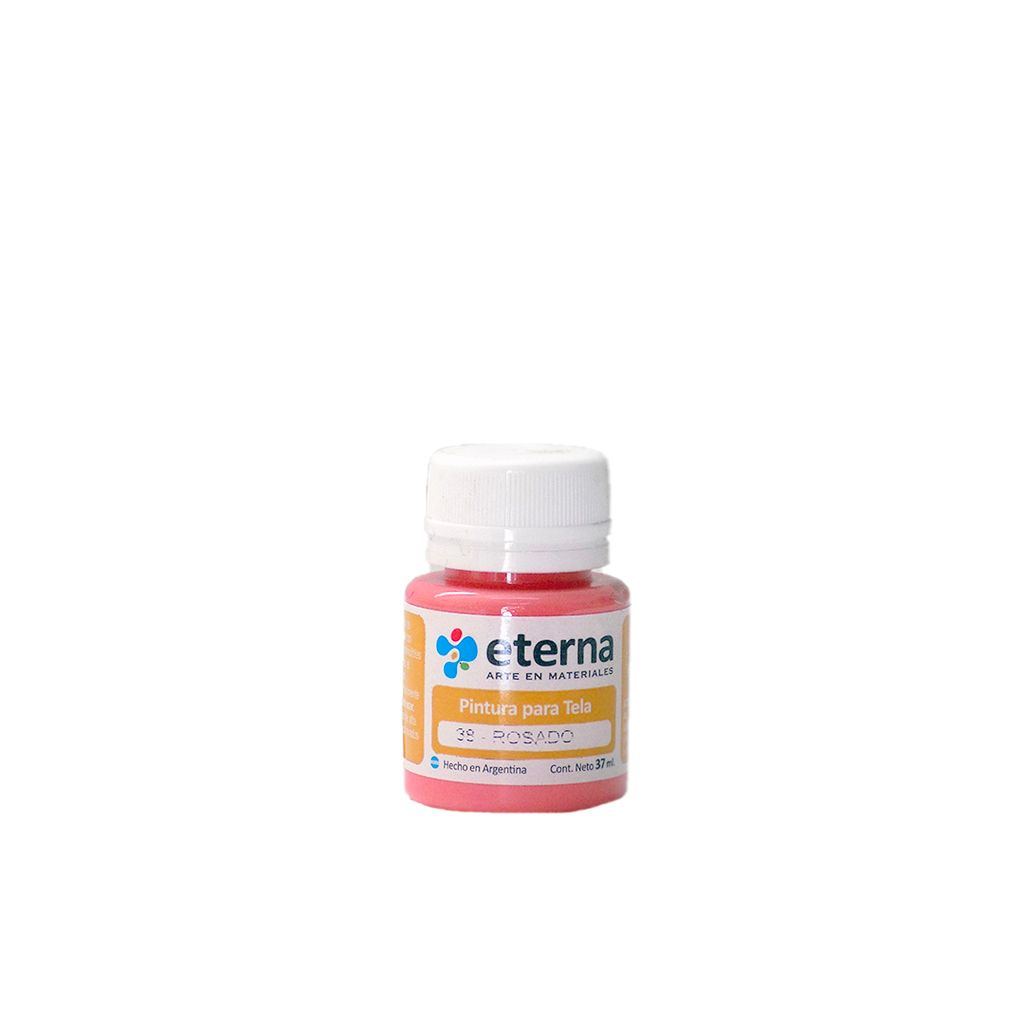 [6400038] Pintura tela rosado 37 ml Eterna