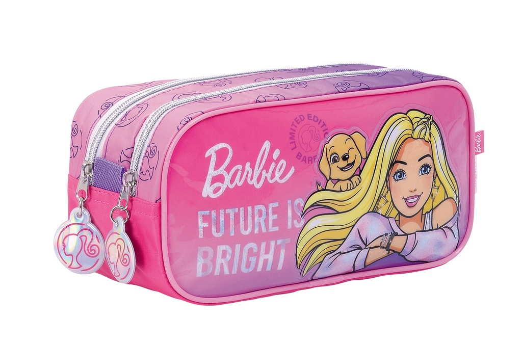 [835605-NEG] CARTUCHERA BARBIE DOBLE (Negro)