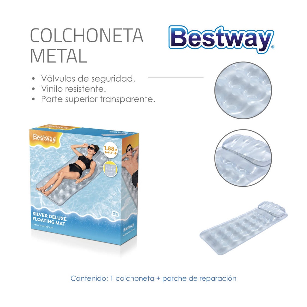 [8143024] INFLABLE COLCHONETA METAL 188x71 CM BESTWAY (2012)