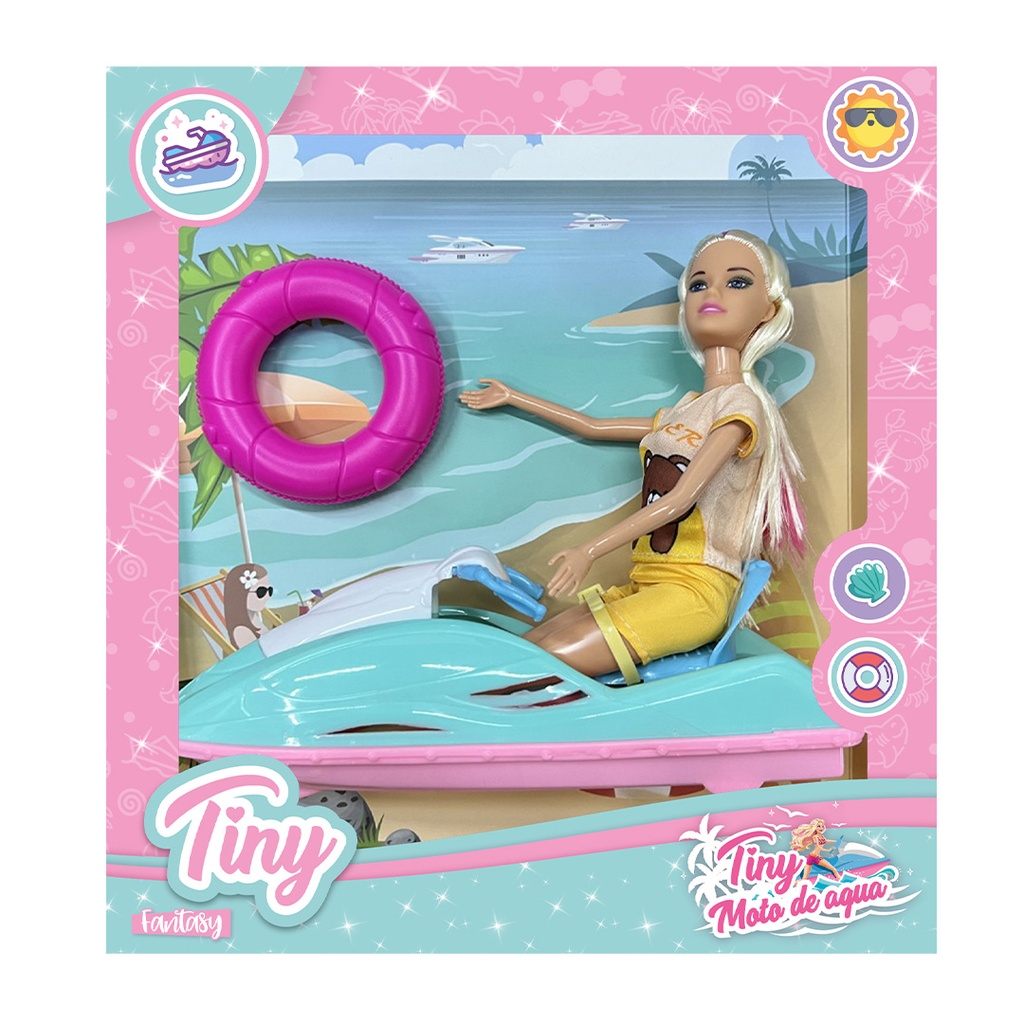 MUÑECA TINY Y SU MOTO DE AGUA
