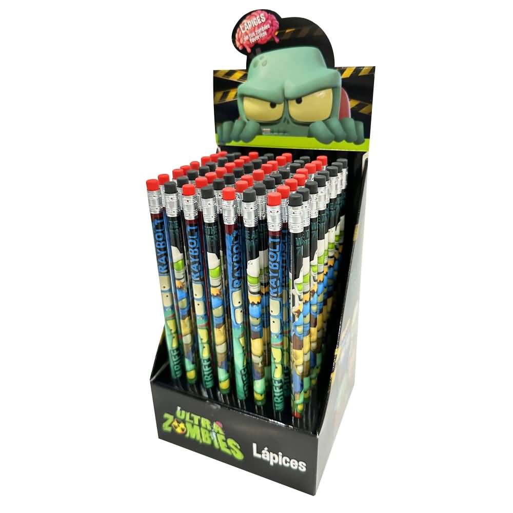 [6OM371] Lapiz con goma Zombie display