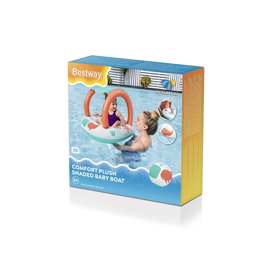 [8134203] INFLABLE BOTE PARA BEBE ACOLCHADO 84x67 CM (B/12) BESTWAY (7780)
