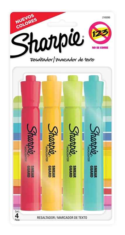 [62165090] Sharpie Accent Tank BLx4 FLUO