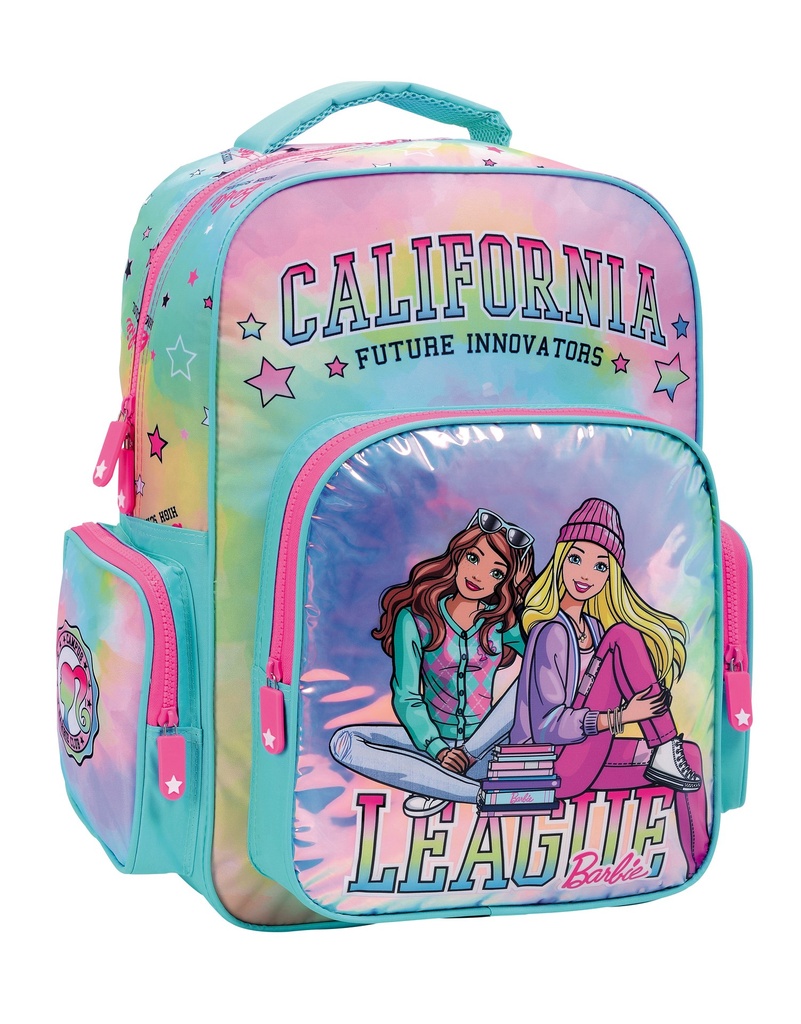 [335616-CEL] Barbie Mochila 17" Espalda -California- (Celeste)