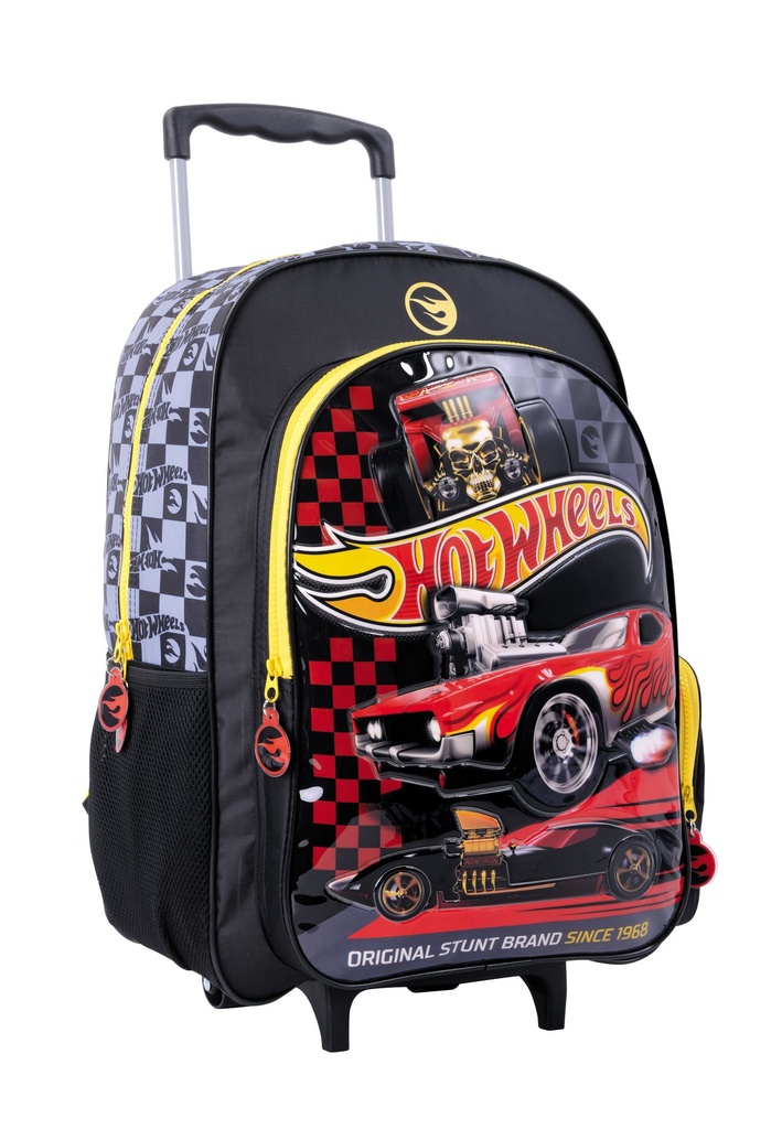 MOCHILA HOT WHEELS 18" CARRO RED CARS