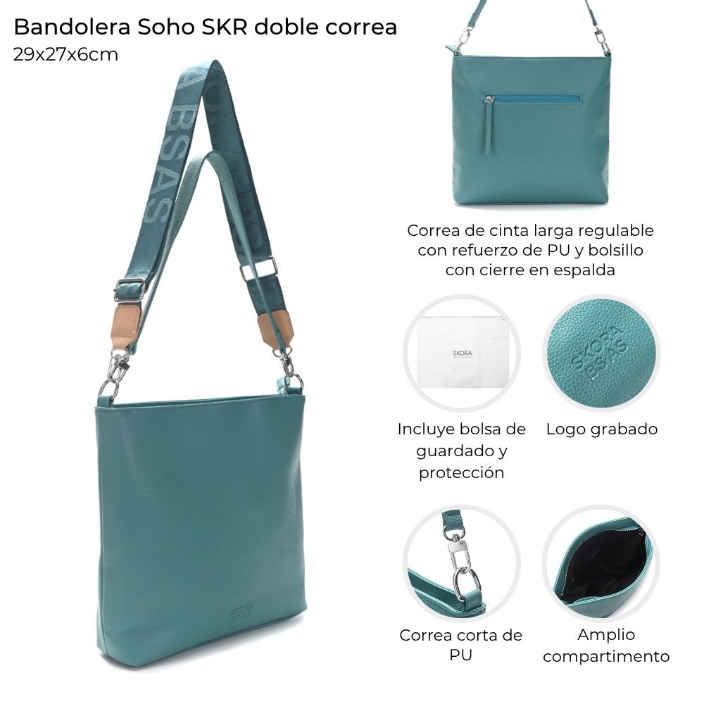 [148208] BANDOLERA SOHO SKORA 29x27x6 CM CAPRI