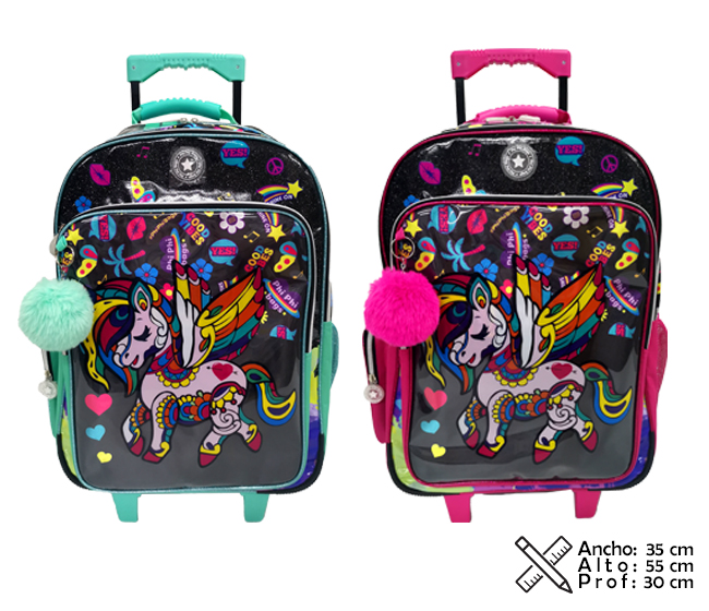 [3102450-VER] Mochila Carro Unicornio Phi Phi Bags (Verde)