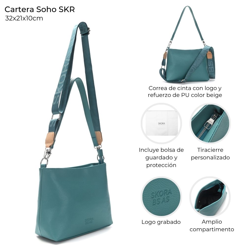 [148220] CARTERA SOHO SKORA 32x21x10 CM CAPRI