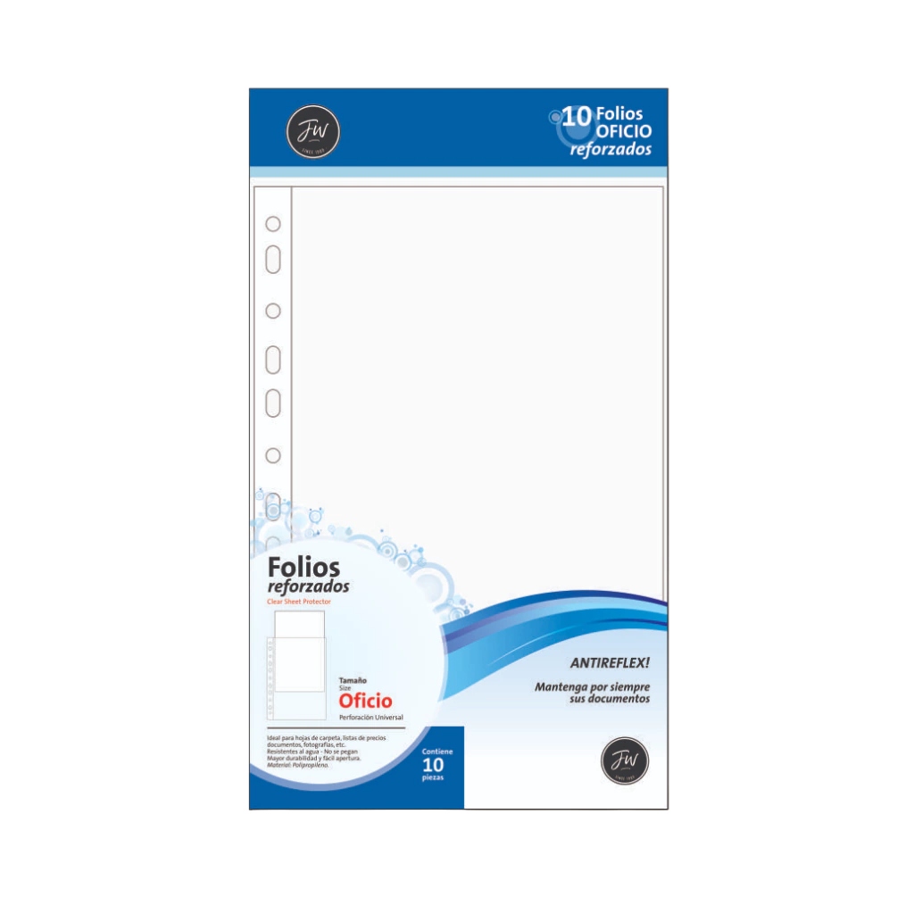 [62282] Folios P.P.Reforzados x10 Oficio