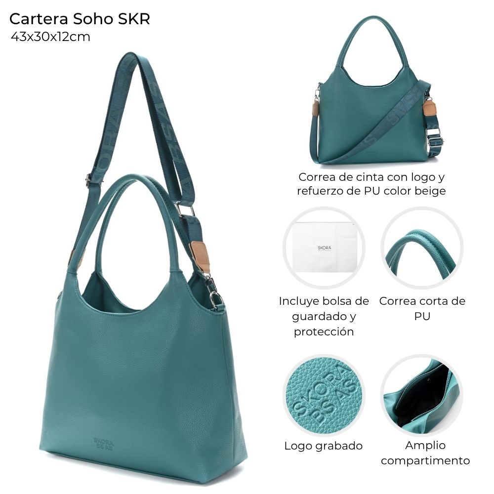 [148216] CARTERA SOHO SKORA 43x30x12 CM CAPRI