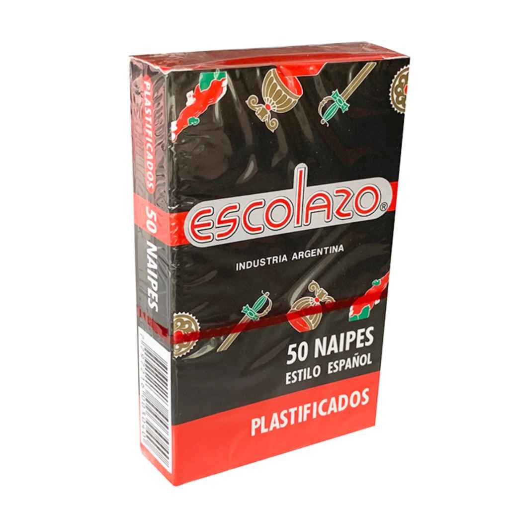 NAIPES ESCOLAZO X50 CARTAS PLASTIFICADAS
