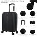 VALIJA CHECK IN HARD ABS NEGRA 20"