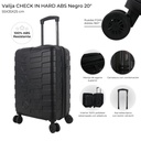 VALIJA NEW CHECK IN HARD ABS NEGRA 20"