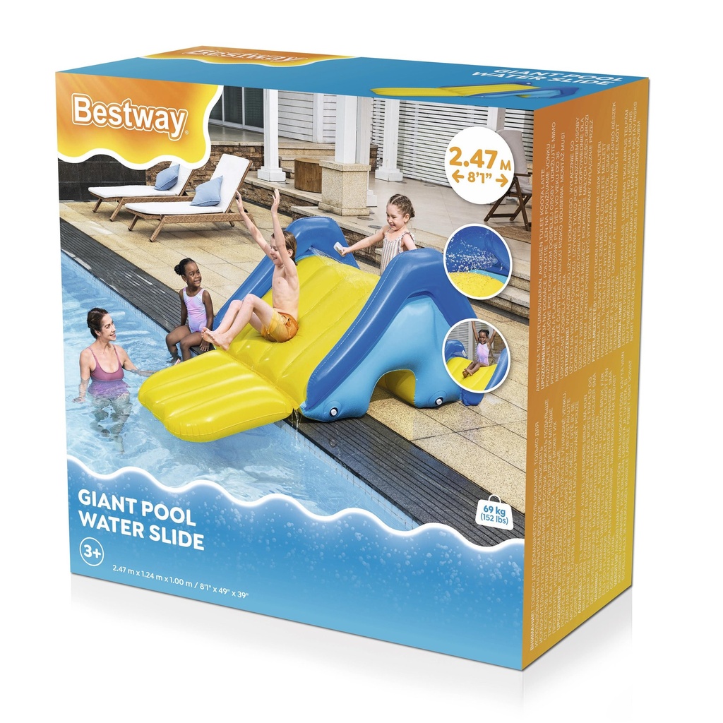 TOBOGAN GIGANTE DE AGUA PARA PISCINA 247x124x100 CM (B/2) BESTWAY (7329)
