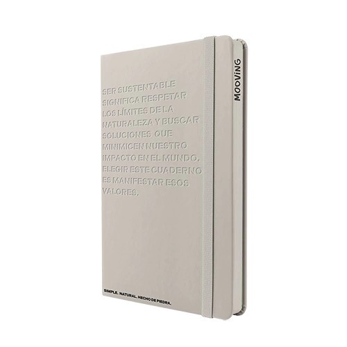 [61258132] CUADERNO MOOVING NOTES A5 TAPA DURA STONE.