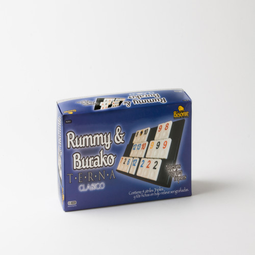 [81BI7013] Rummy Burako Terna Clasico Plateado