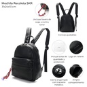 MOCHILA RECOLETA SKORA NEGRA 31x24x10 CM
