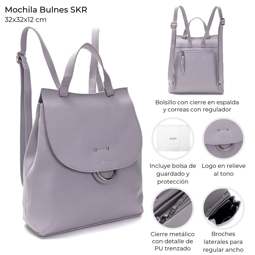 [147951] MOCHILA BULNES SKORA LAVANDA 32x32x12 CM