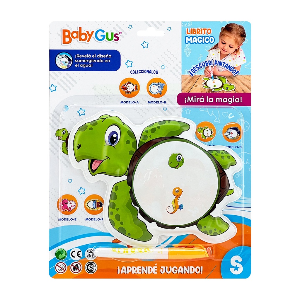 [8154775] LIBRO MAGICO AGUA PARA PINTAR BABYGUS