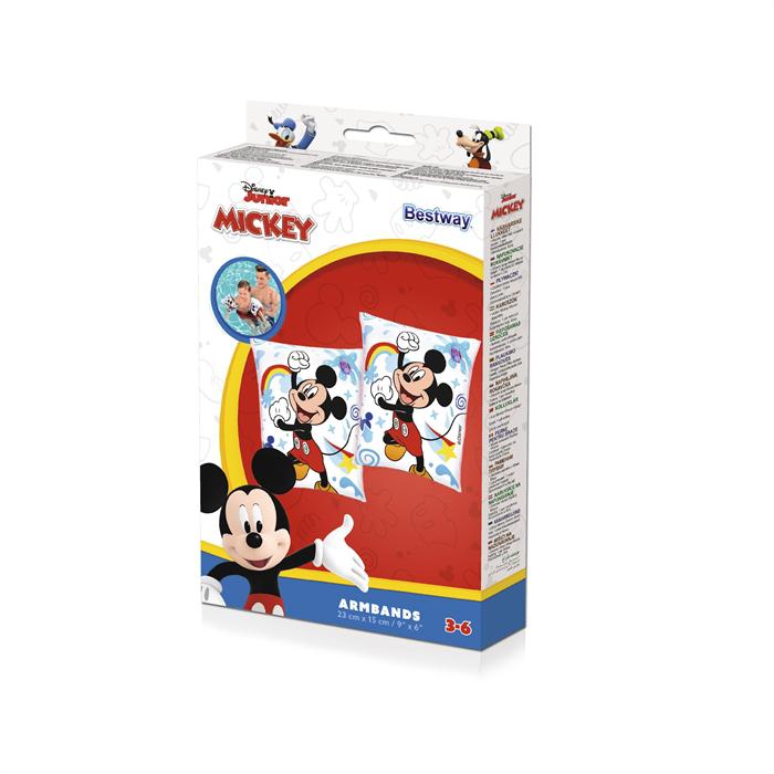 BRACITOS MICKEY 23CM X 15CM (B/24) BESTWAY (7284)