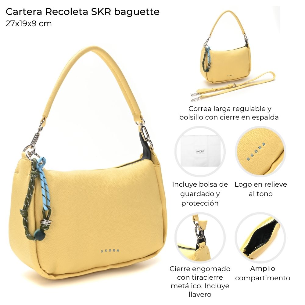 [147964] CARTERA RECOLETA SKORA LIMON 27x19x9 CM