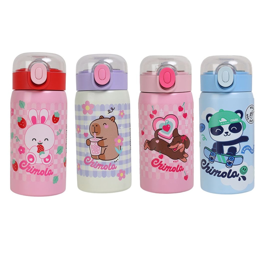 BOTELLA CUTE 350ML PERSONAJES SURTIDOS CHIMOLA