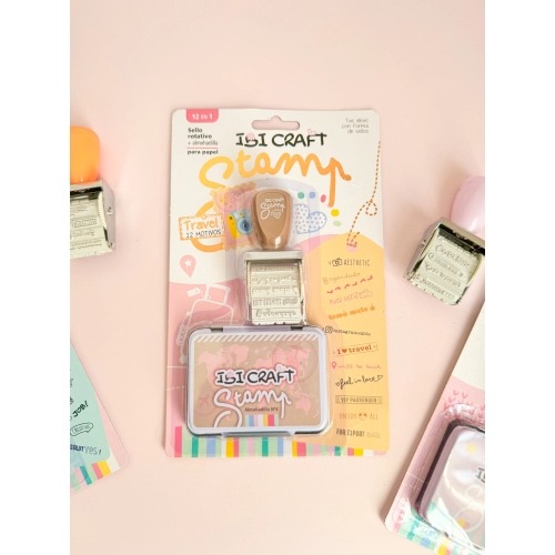 [6841605] STAMP SET TRAVEL (SELLO + ALMOHADILLA)