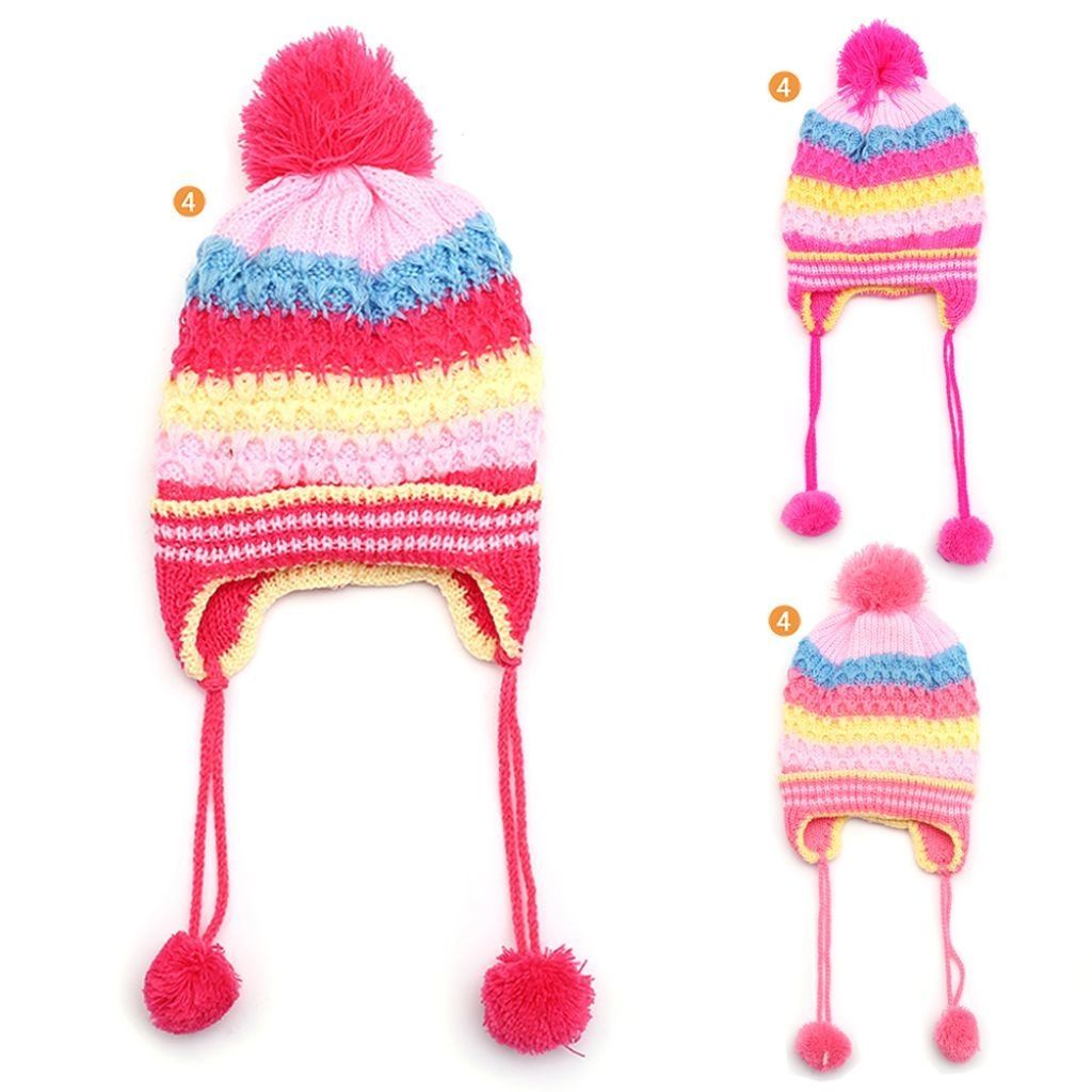 [823706] Gorro Coya Nena c/pompon rayado