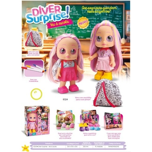 MUÑECA DIVER SURPRISE - VAMOS A LA ESCUELA
